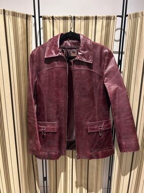 Wine Leather Jacket